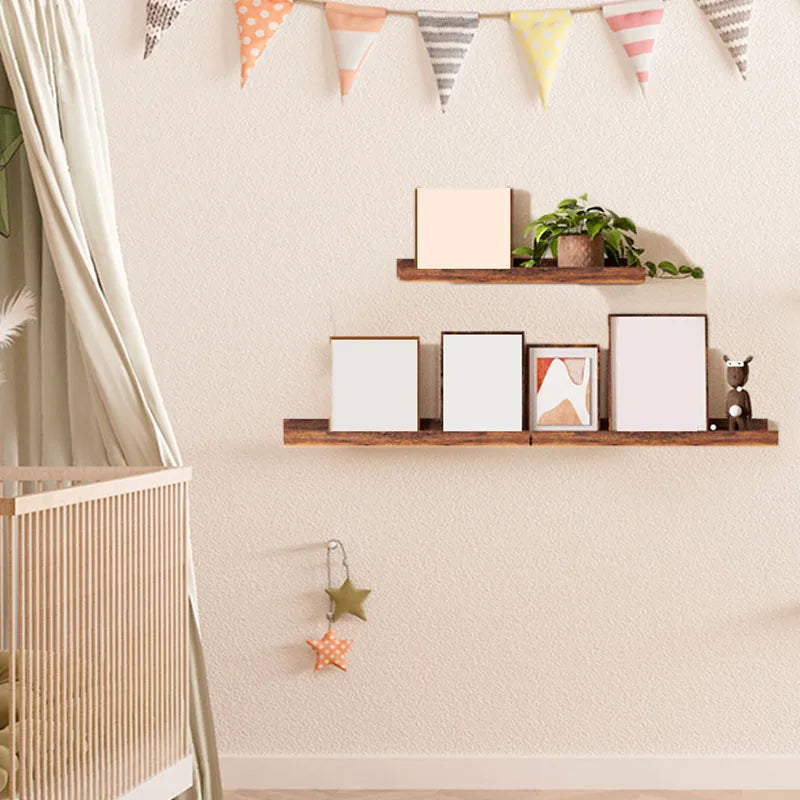 Solid wood partition frame 6-piece set floating shelf shelves shelf,15.7 inches long strong load-bearing capacity