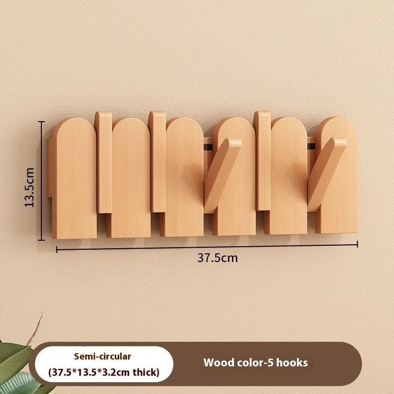 Wooden piano key coat hooks - wall mounted entryway hangers for door & foyer - creative organizer keys clothes - r3