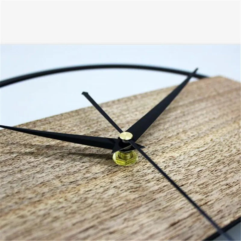 Minimal wooden wall clock simple european living room hanging clocks creative household watch art decoration horologe