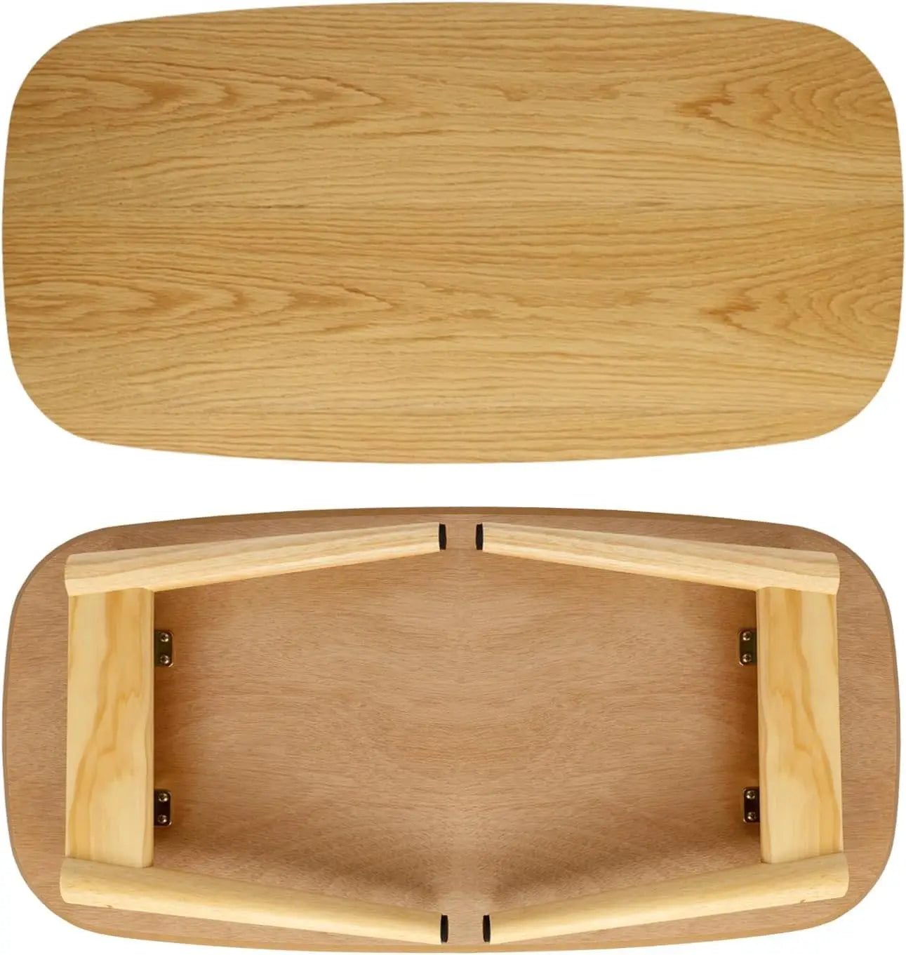 Wood folding coffee table space saving side (oak 45x22x18) - united states