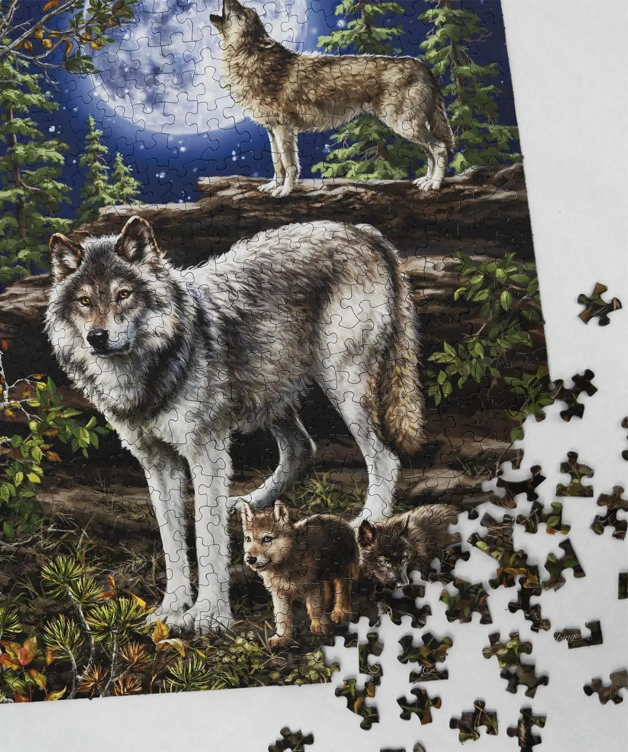 Adult wolf pack jigsaw puzzle 1000/500/300/120 pieces stress relief entertainment toys wooden puzzles home decor