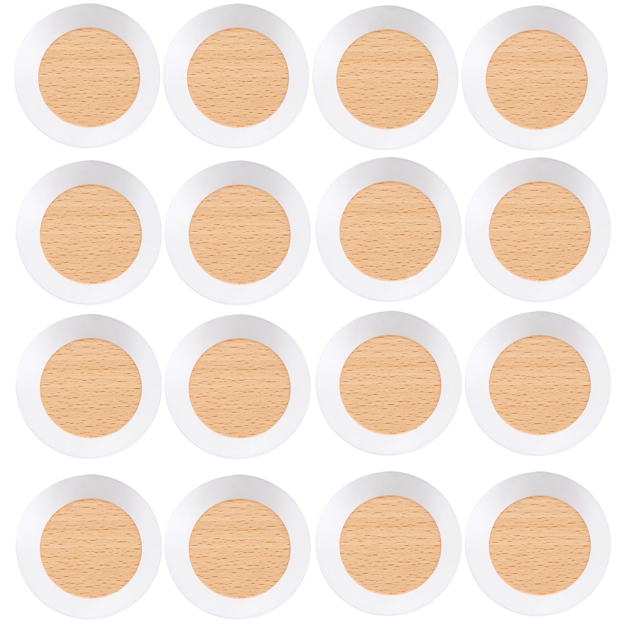 Wooden hook geometric shape wood wall coat peg hanger for hanging clothes hat scarves and towel in bedroom - round-16pcs