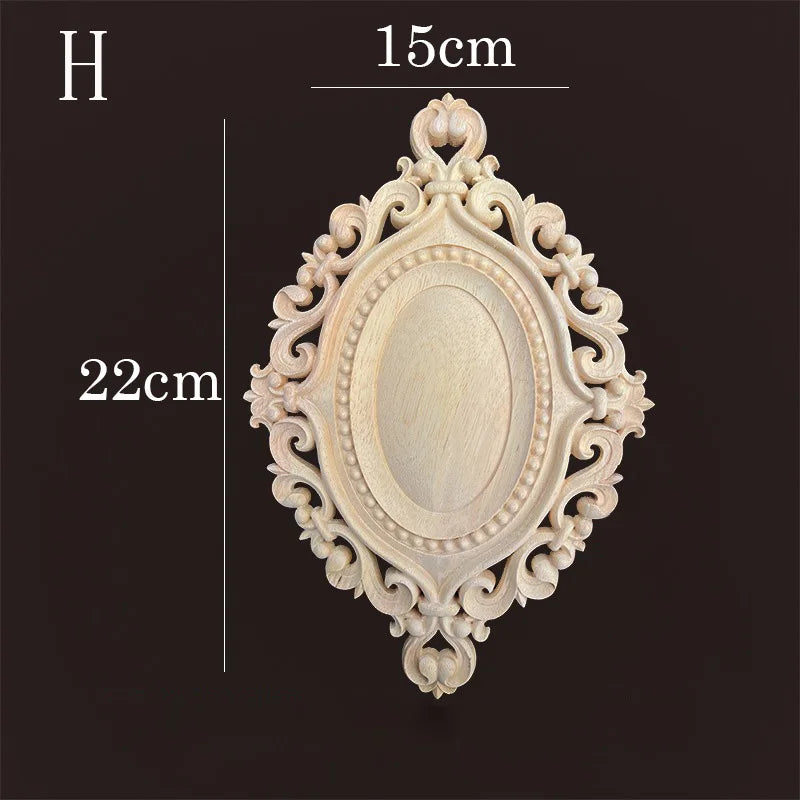 Vintage style rubber wood applique for living room cabinet easy-install onlays diy renovation upgrade furniture