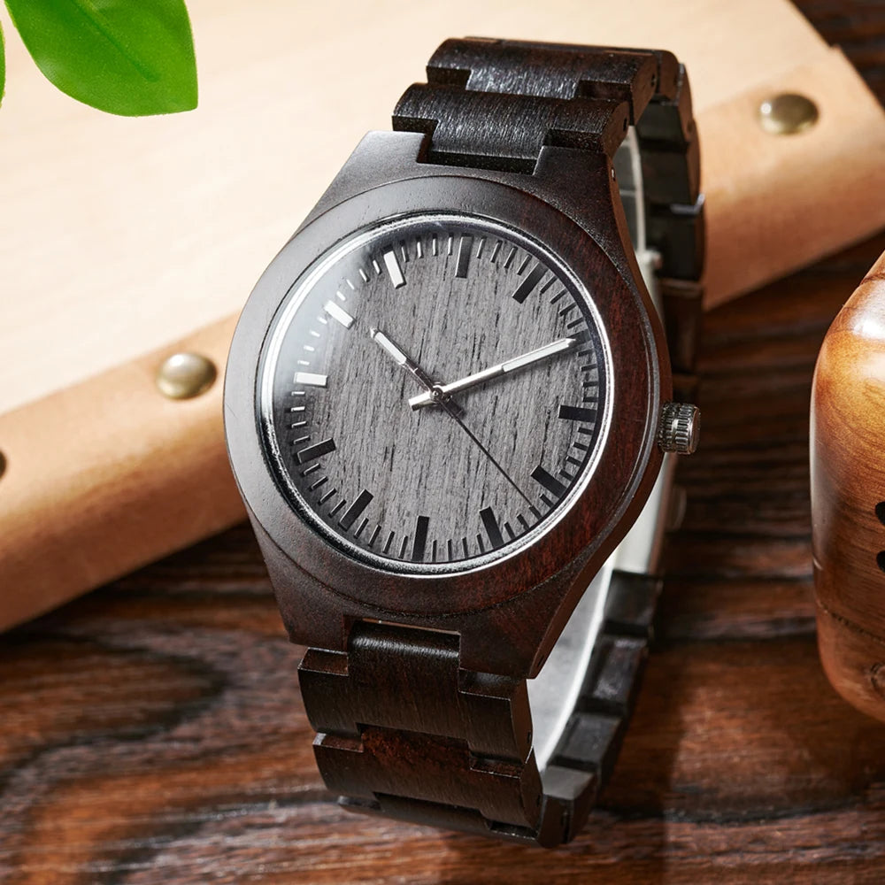 Bobo bird wood watch for men natural handcrafted wooden watches lightweight quartz wristwatch limited time offer