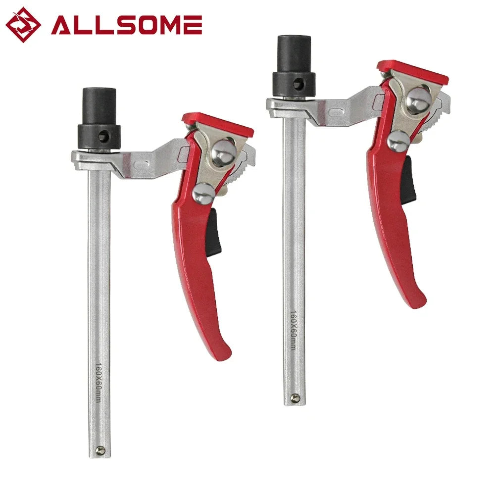 Allsome 2pc mft table workbench quick ratchet bench dog clamp 3/4 inch(19mm) 20mm hole hold down for woodworking