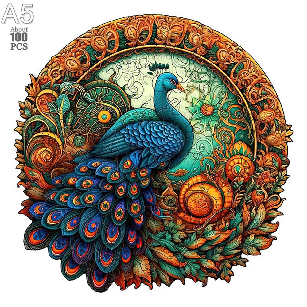 Wooden animal puzzle for kids adults exquisite educational decompression toys creative lovely dog wood jigsaws holiday