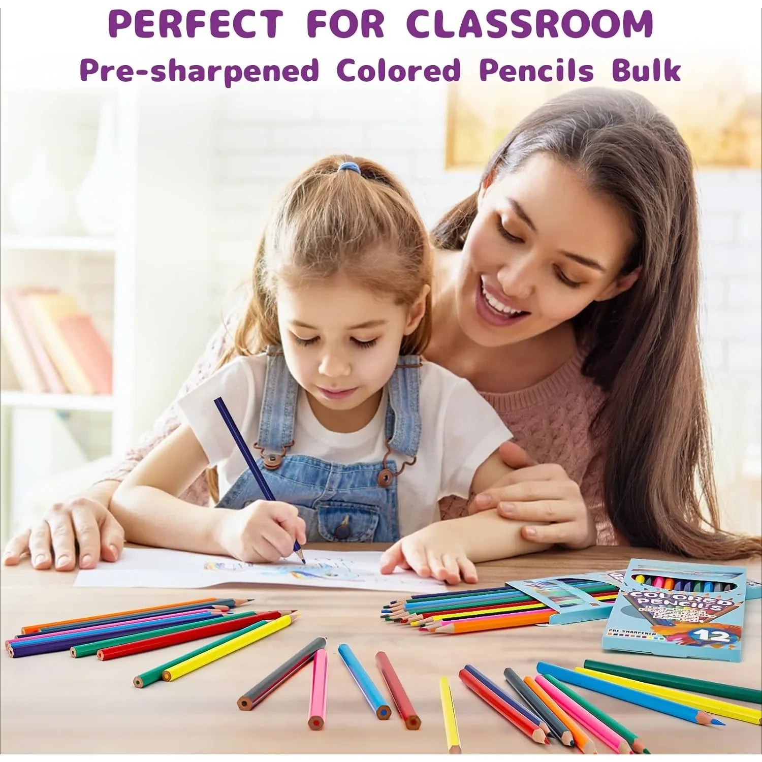 Premium color pencils soft core 288 count 12 pre-sharpened in bulk - united states / 12pack - color pencil