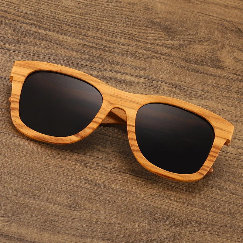Retro square wooden sunglasses fashion women men luxury brand sun glasses vintage outdoor shade driving man lady uv400