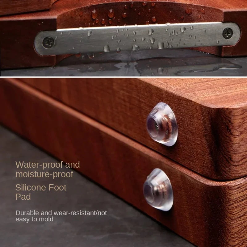 Solid wood chopping board whole cutting ebony antibacterial anti-mould household kitchen plate