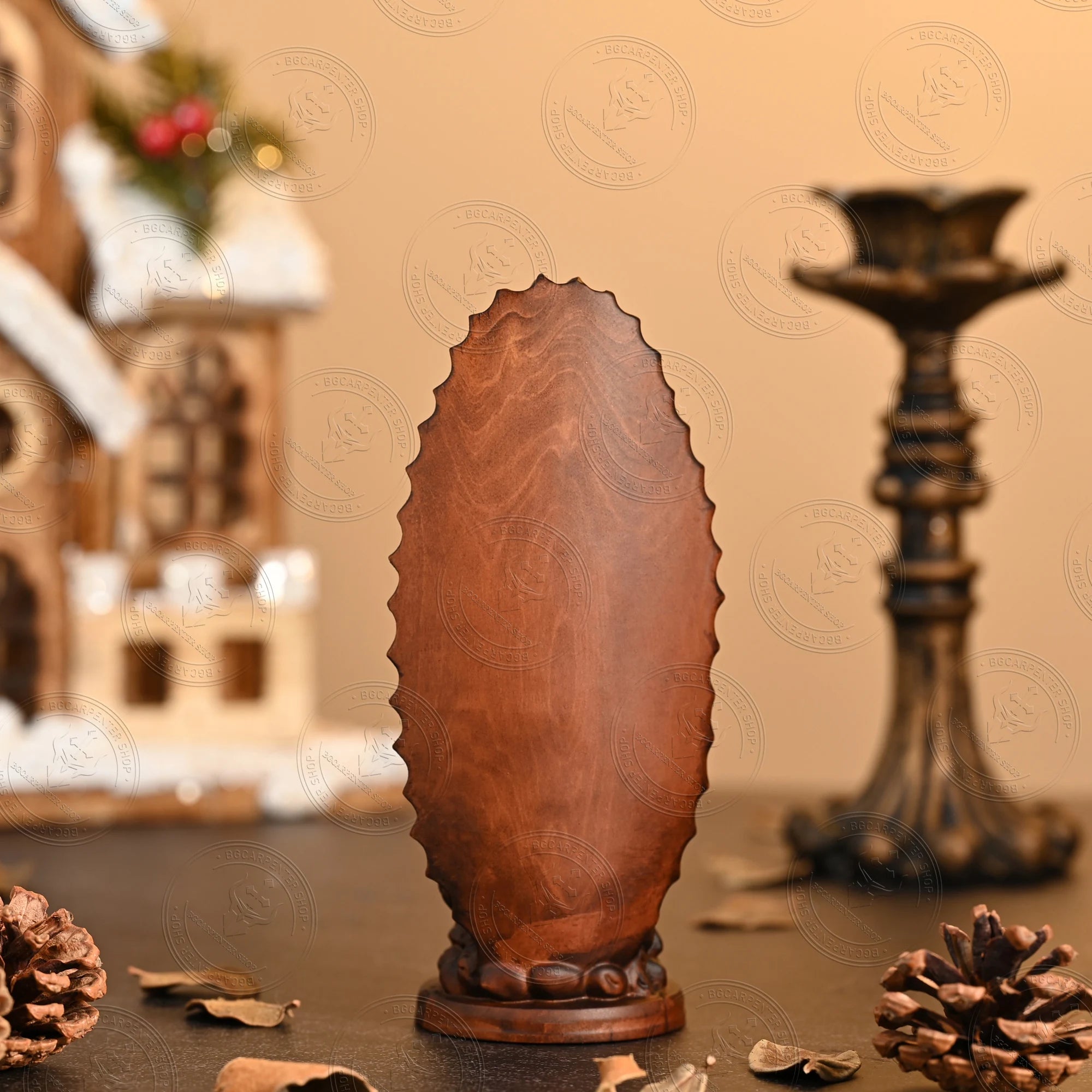 Cross-border solid wood carving desktop ornaments crafts christmas birth decoration madonna statue religion - religious