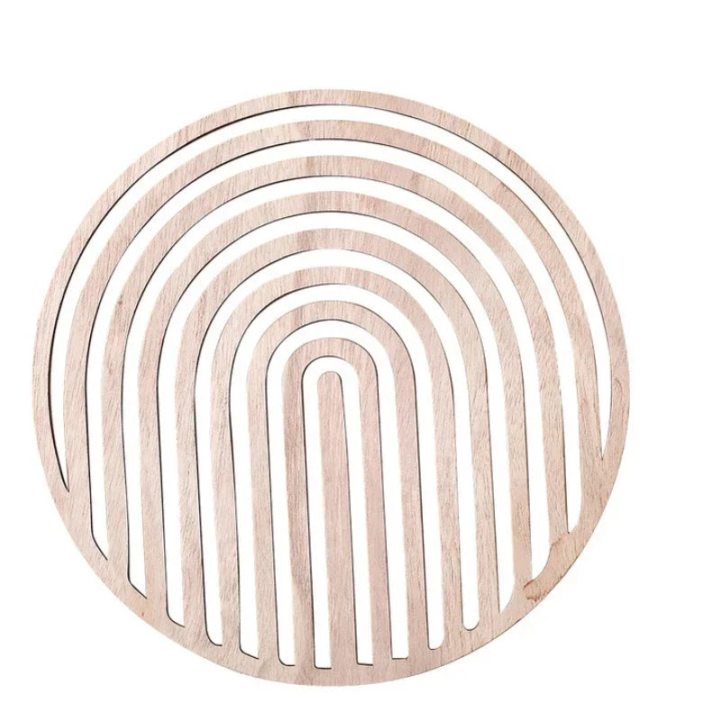 Carved wood hollow solid applique european style wooden background wall decoration home art pendant