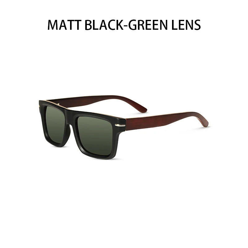 Wood sun glasses man natural wooden sunglasses women eyeglasses polarizing uv protection eyewear oi9909 - green / oi