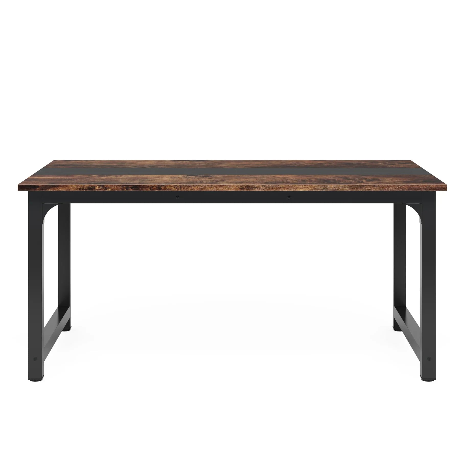 Tribesigns 63’’x31.5’’ dining table industrial kitchen for 6-8 person rectangular dinner room - chocolate / united