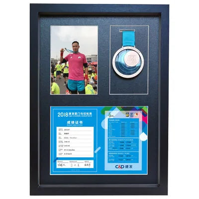 Wooden medal display frame marathon bae creative picture stand storage organizer modern simple sle rectangle - original