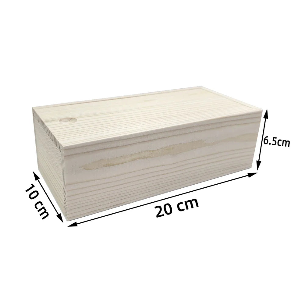 Pine pull-out box sliding cover wooden storage log drawer wood jewelry organizer case diy - box