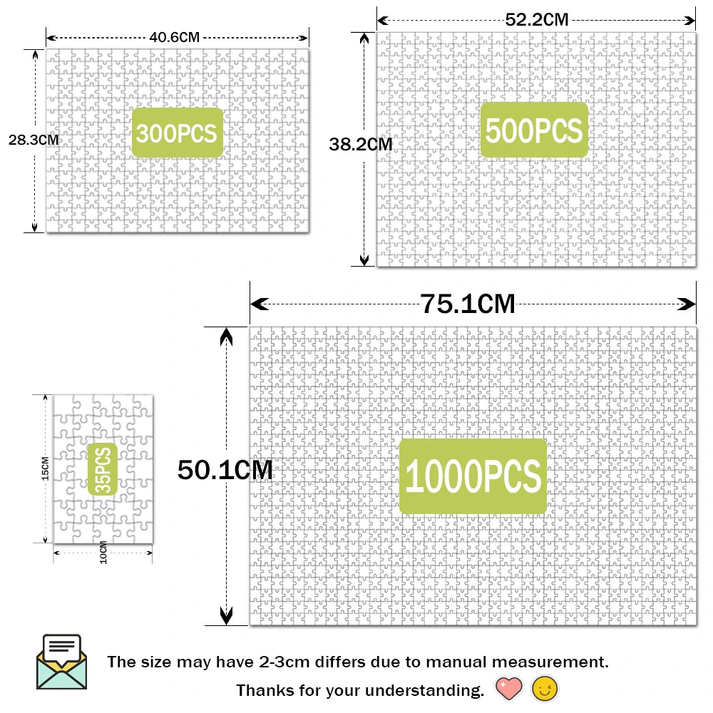 Dropshipping custom jigsaw puzzle customize your own personalized picture diy toy for kids anniversary festival best