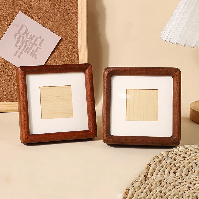 New high quality solid wood photo frame,mini square frame,black walnut display frame wall hanging picture frame,home