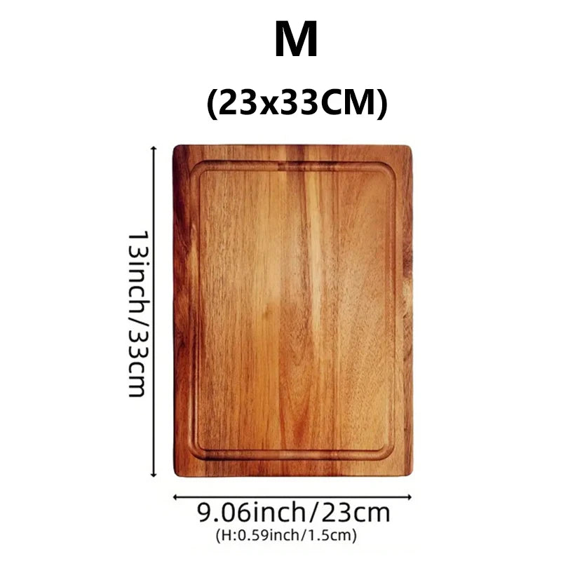 Wxcoo wooden cutting boards chopping blocks butcher block cheese fruit board meat for kitchen tools - m