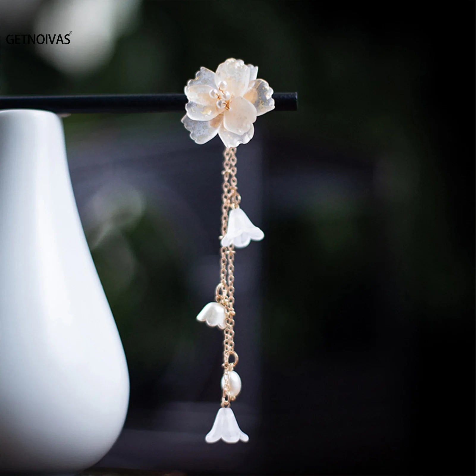 Chinese hair sticks wooden hairpins with tassel vintage clips traditional accessories women ornaments
