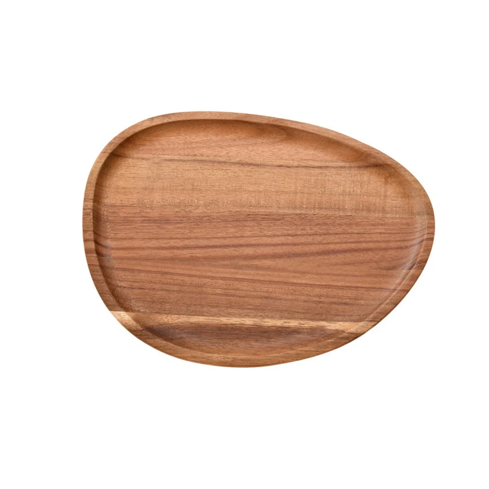 Solid wood dinner plates irregular oval serving tray fruit dishes dry sushi tea bread wooden plate home decoration