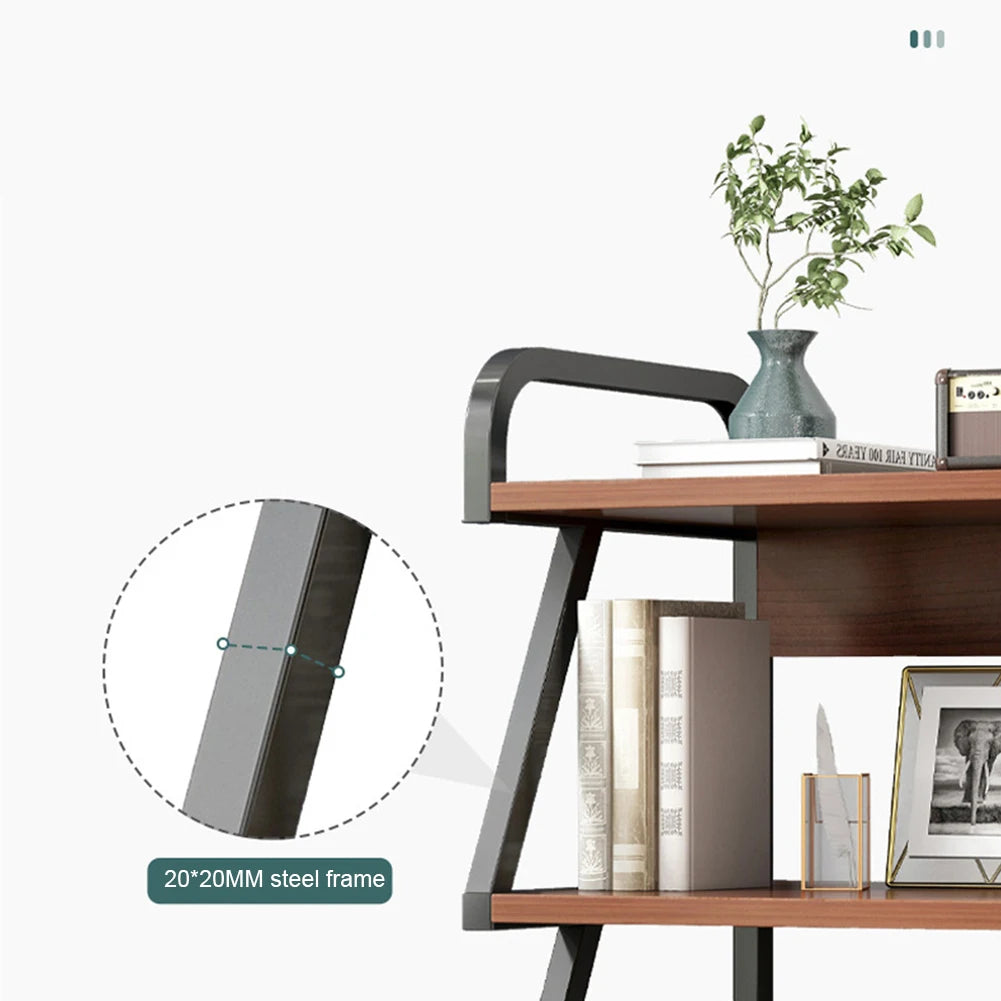 Printer stand side/corner table 3 tier rolling mobile cart with wheels storage shelves for home office mini fridge