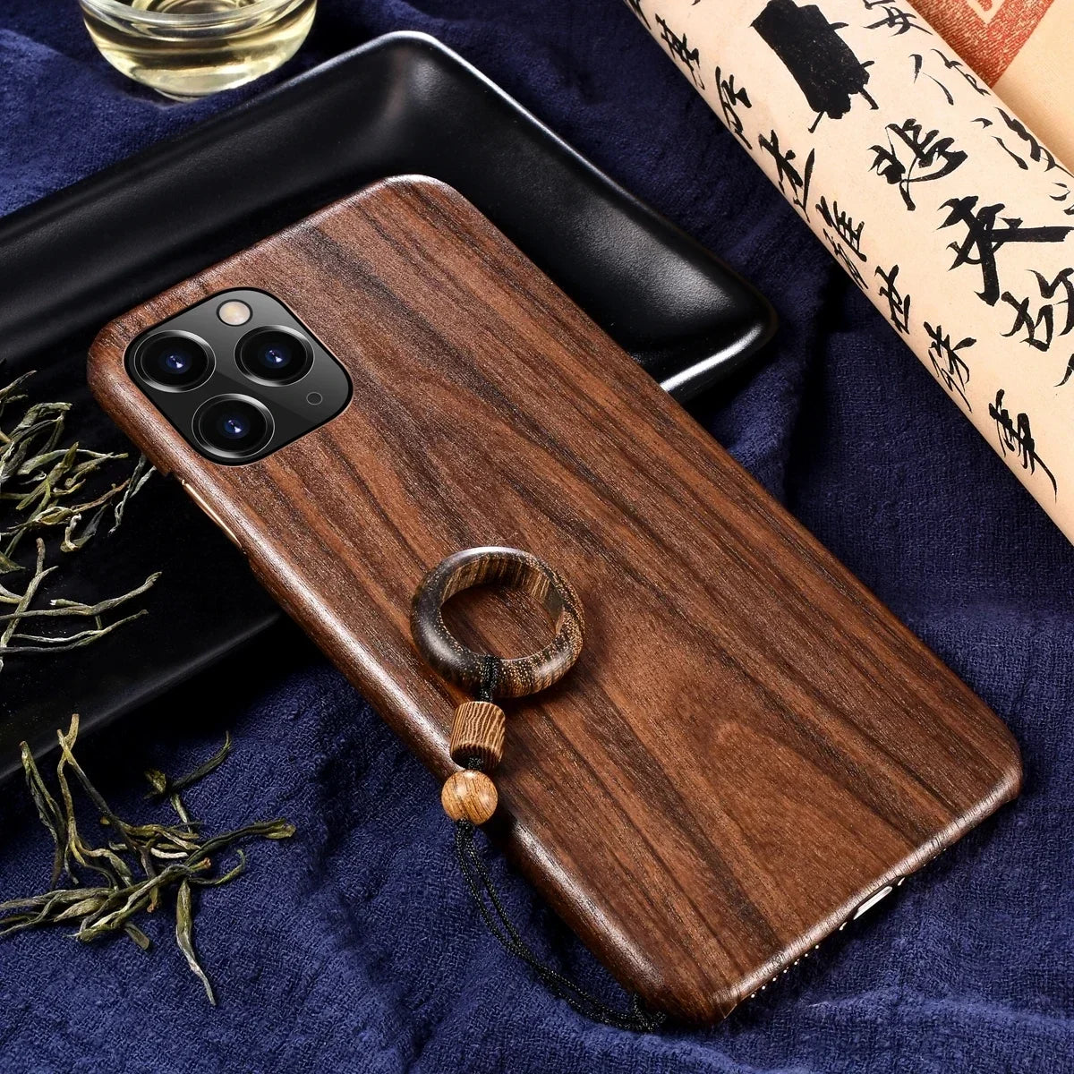 Wooden case for iphone 16 15 14 13 12 pro max mini 11 se 2020 xs xr 7 8 plus cover 100% natural real wood bamboo hard