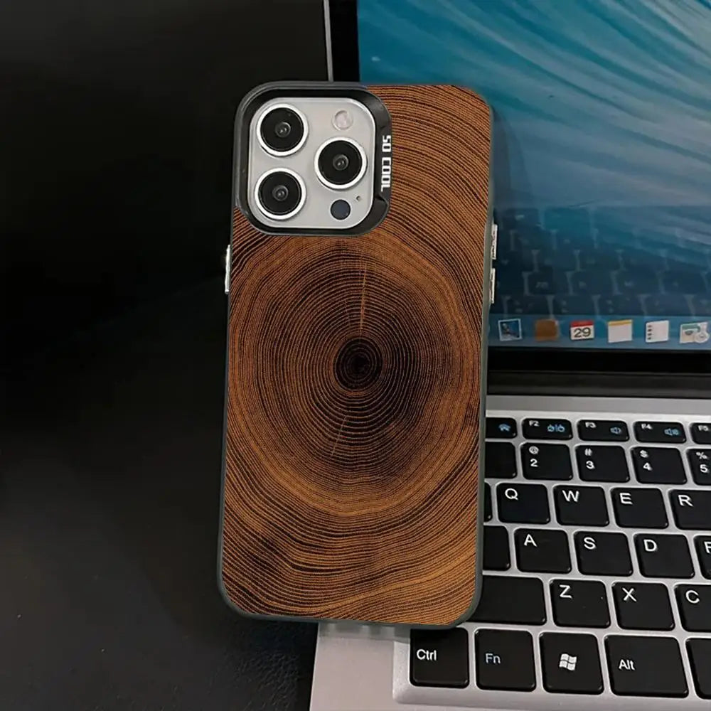 Wooden board plane case for iphone 16 15 14 13 12 11 pro/ max/plus shock-proof rear cover anti-fingerprint