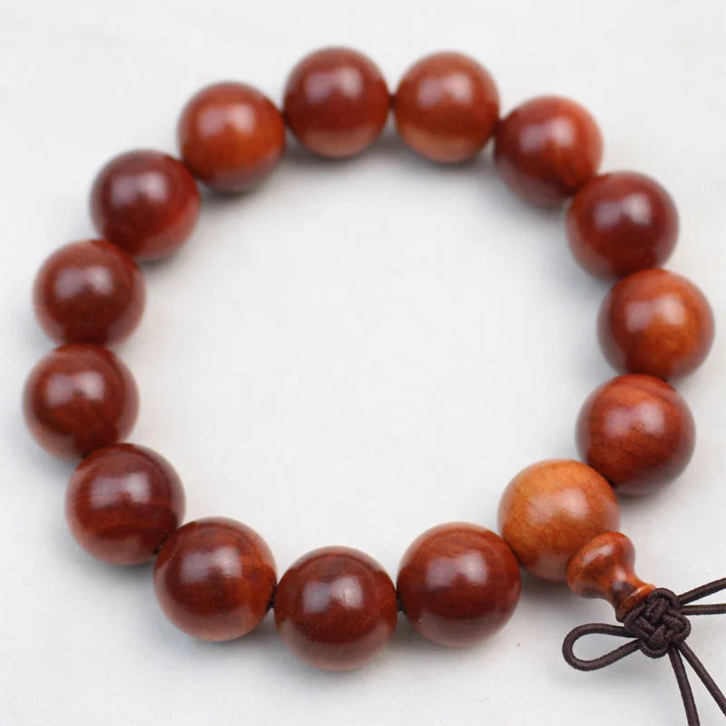 Indonesian blood dragon wood bracelet 2.0 log ice translucent 108 buddha beads couple jewelry gift amulet - small15mm15p