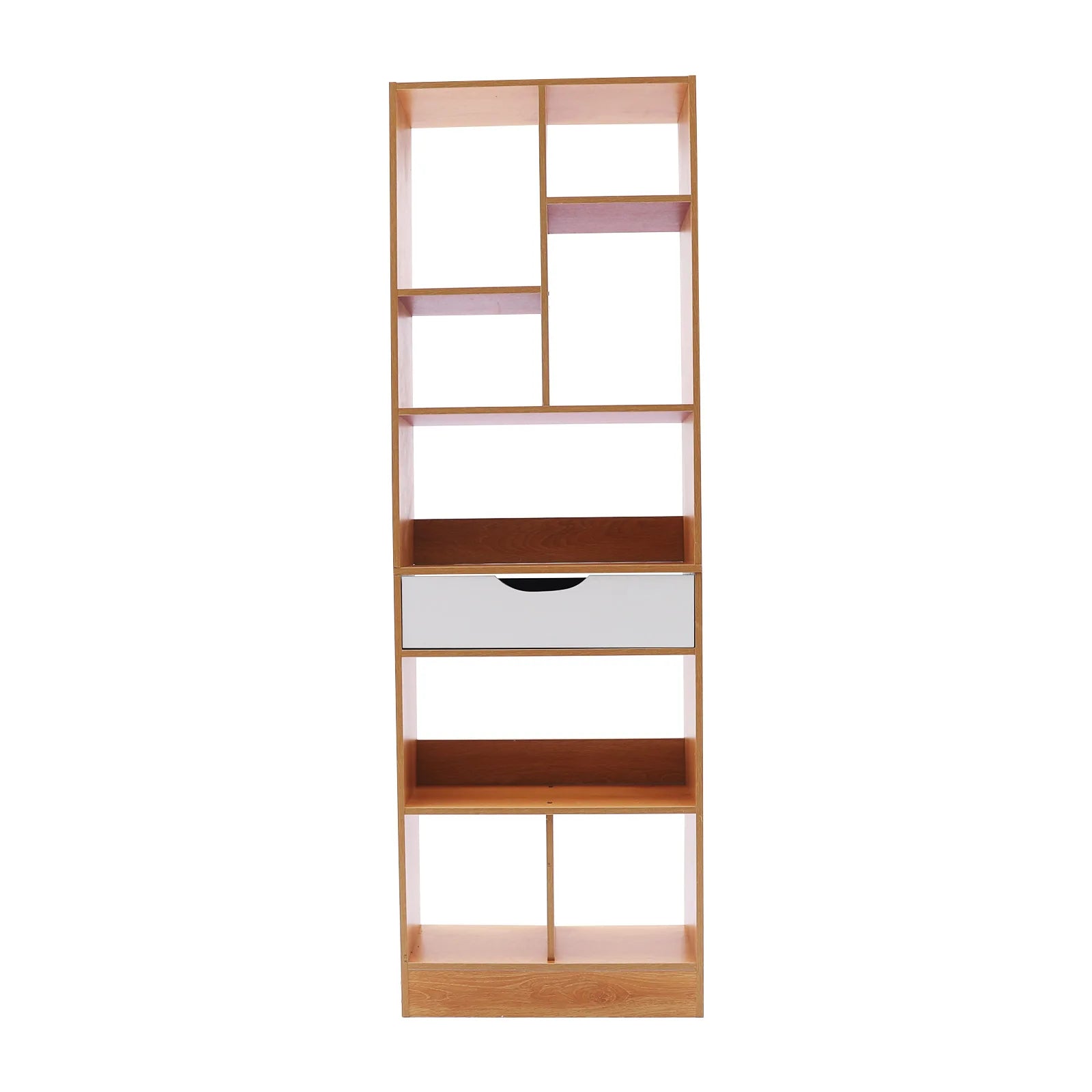 19.68x7.87x61.02 inch storage cabinet bookcase organizer with drawer mdf wood color - united states - bookshelf