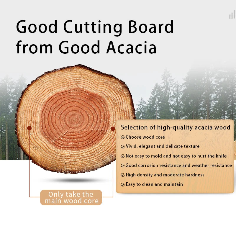 18 inch wooden chopping block double-sided using acacia wood end grain cutting board with juice groove eco-friendly