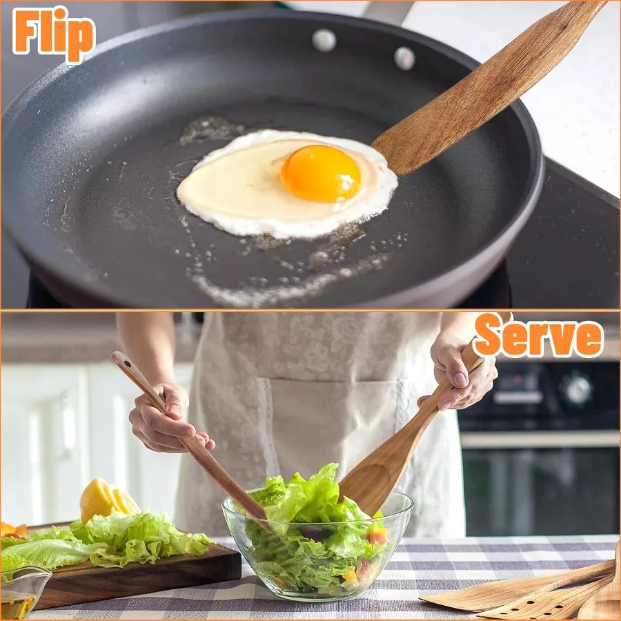 11ih skinny wooden spurtle blender spatula sourdough mixer bread stirring wood utensil tool flat stick s - united states