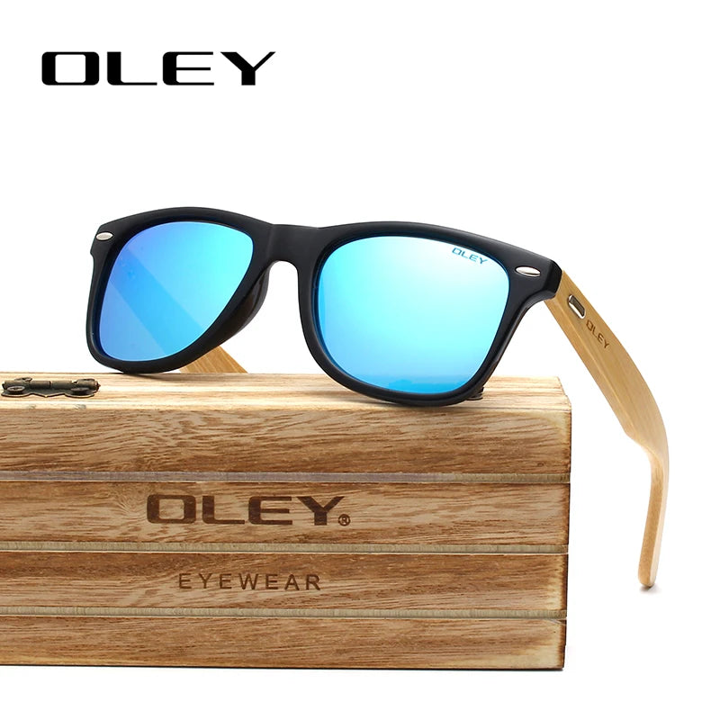 Oley original design bamboo natural wooden handmade sunglasses men polarized eyewear sun glasses for women customizable