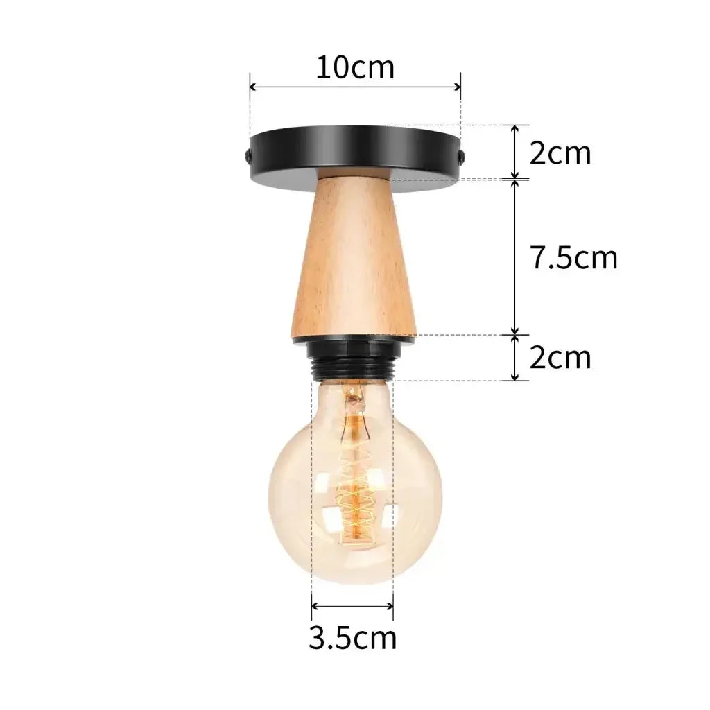 Led lights for room lamps living wood art light modern simple retro ceiling entrance lighting - a paragraph / no bulb
