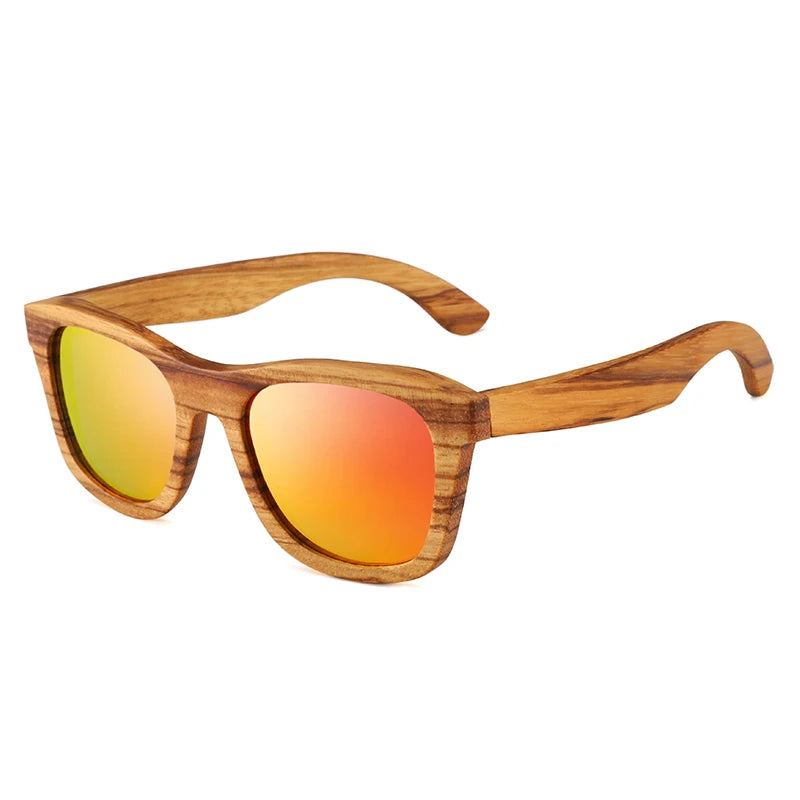 Retro square wooden sunglasses fashion women men luxury brand sun glasses vintage outdoor shade driving man lady uv400