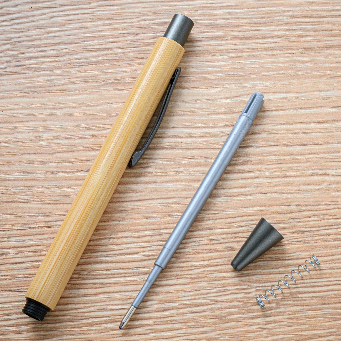 150pcs/lot bamboo wood ballpoint pen 1.0mm bullet tip blue black ink signature ball office school wrting stationery