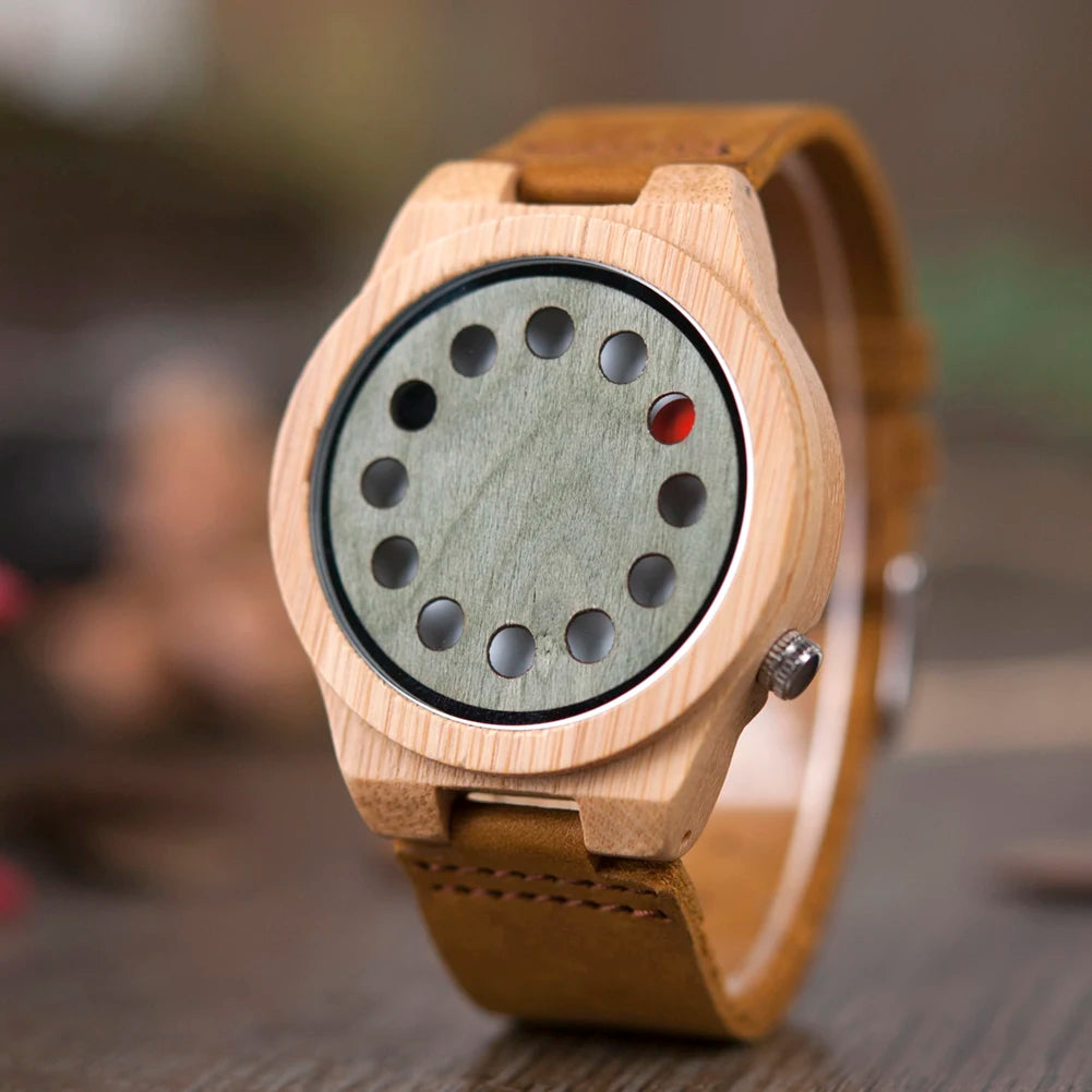 Bobo bird watch women relogio masculino quartz watches men bamboo wood couple wristwatches gifts items drop shipping