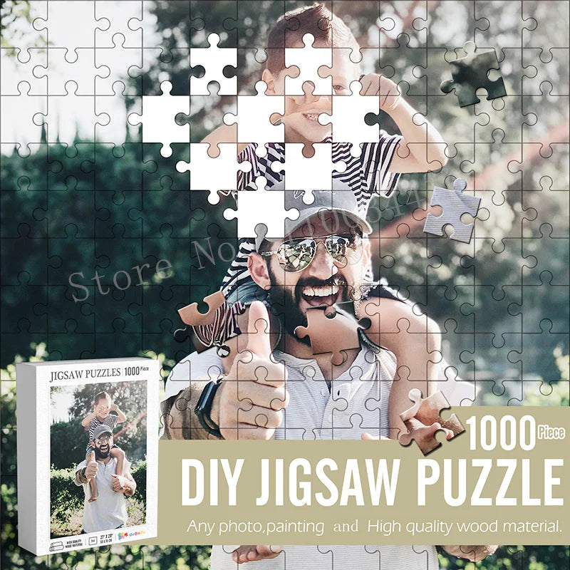 Photo custom jigsaw puzzle 1000 pieces for adults kids educational toys puzzles board game assembling picture - 300pcs