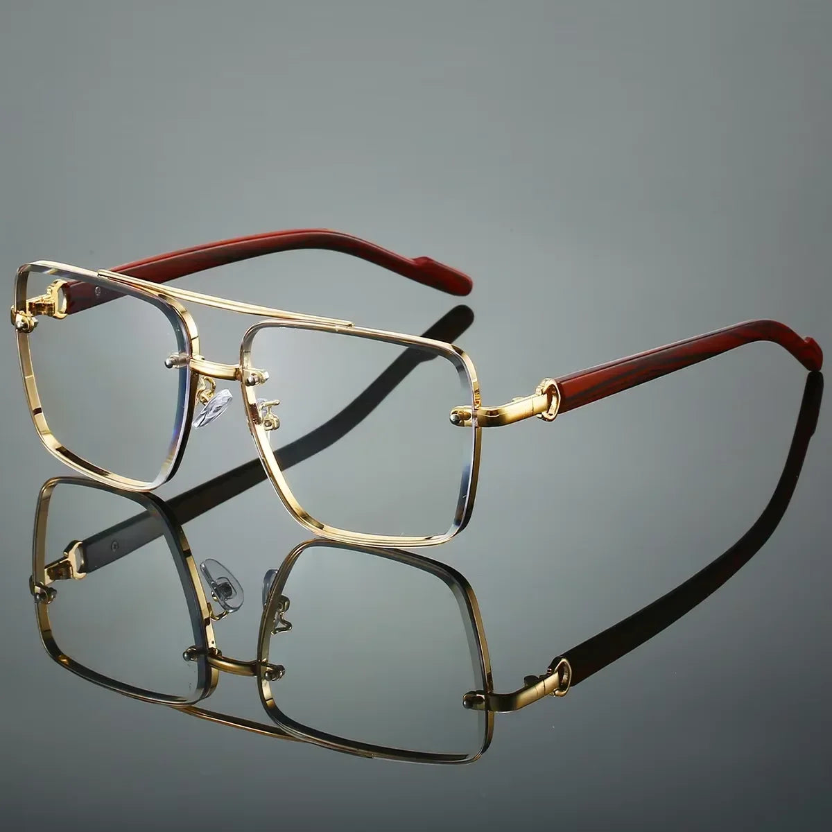 Wooden sunglasses for men 2025 vintage square women trendy and fashionable fashion glasses luxe gafas de sol hombre