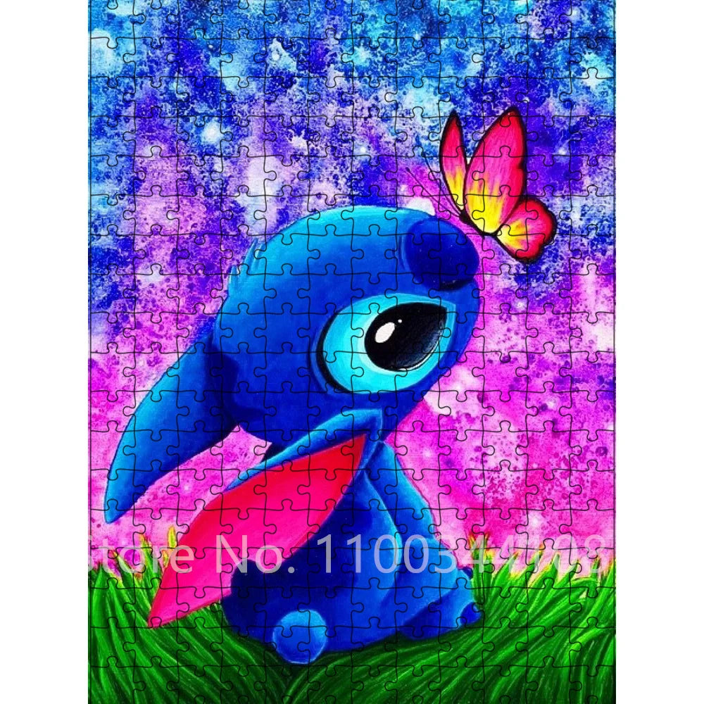 300/500/1000 pieces puzzle disney stitch cartoon jigsaw for adults kids educational toys diy gift decompressing game