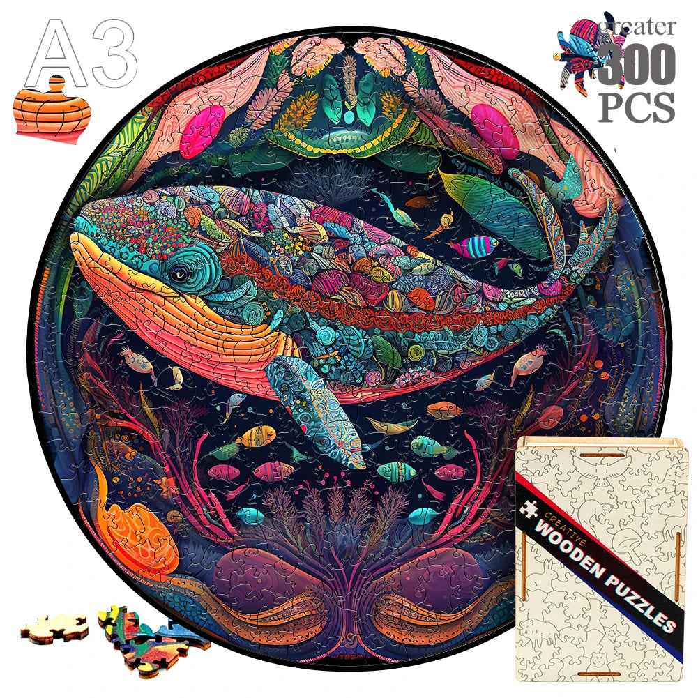 Animal wood puzzle cat fox peacock montessori toys for innovative jigsaw children diy crafts novel products