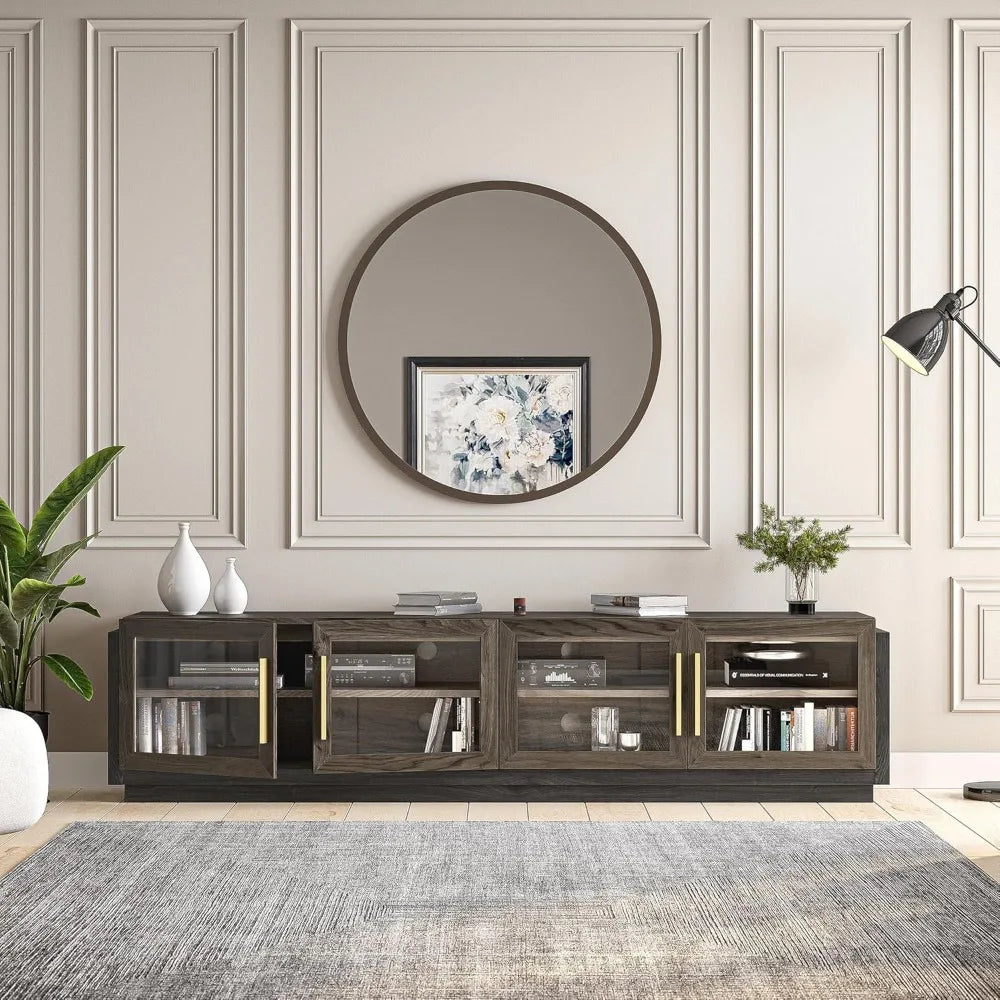 83’’ tv stand for tvs up to 85’’ modern cabinet & entertainment center with shelves wood storage living room