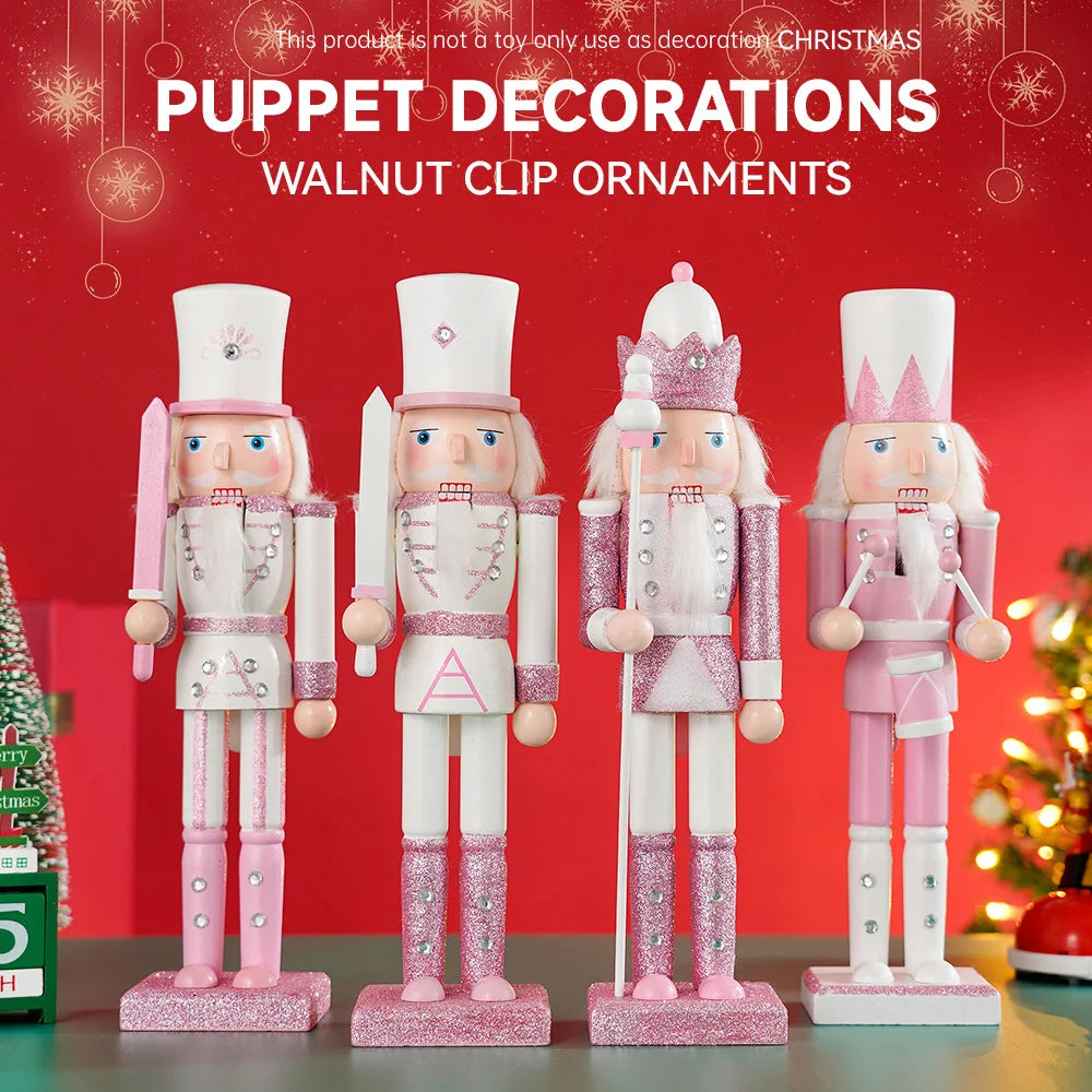 nutcracker-wooden-30cm-solider-figurine-puppet-pink-glitter-soldier-doll-toy-handcraft-ornament-christmas-home-office-decoration