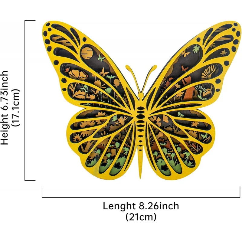 Led night light wooden wall 3d wood sculpture statue indoor bedroom living room centerpieces tables modern art - united