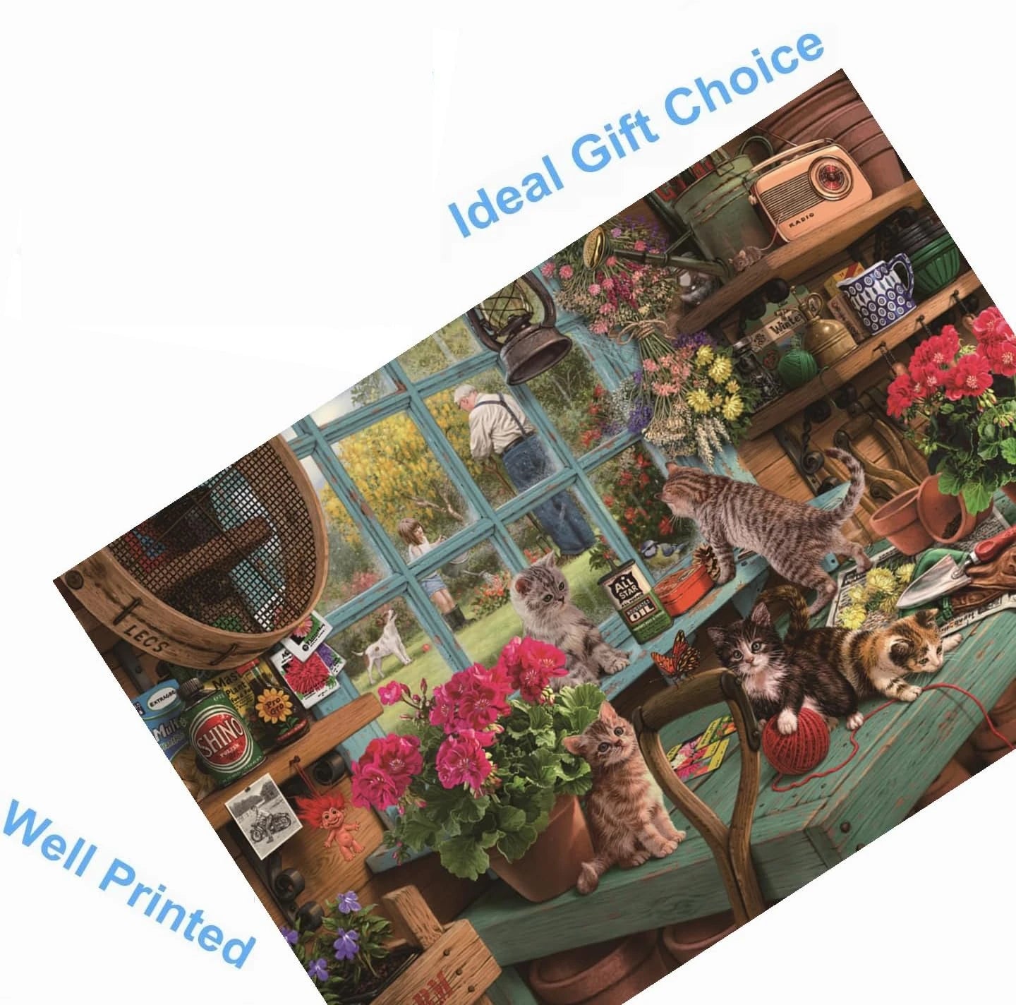 500 pieces jigsaw puzzle naughty cats woode unique gift for adult kids friend animal lover home office bedroom wall