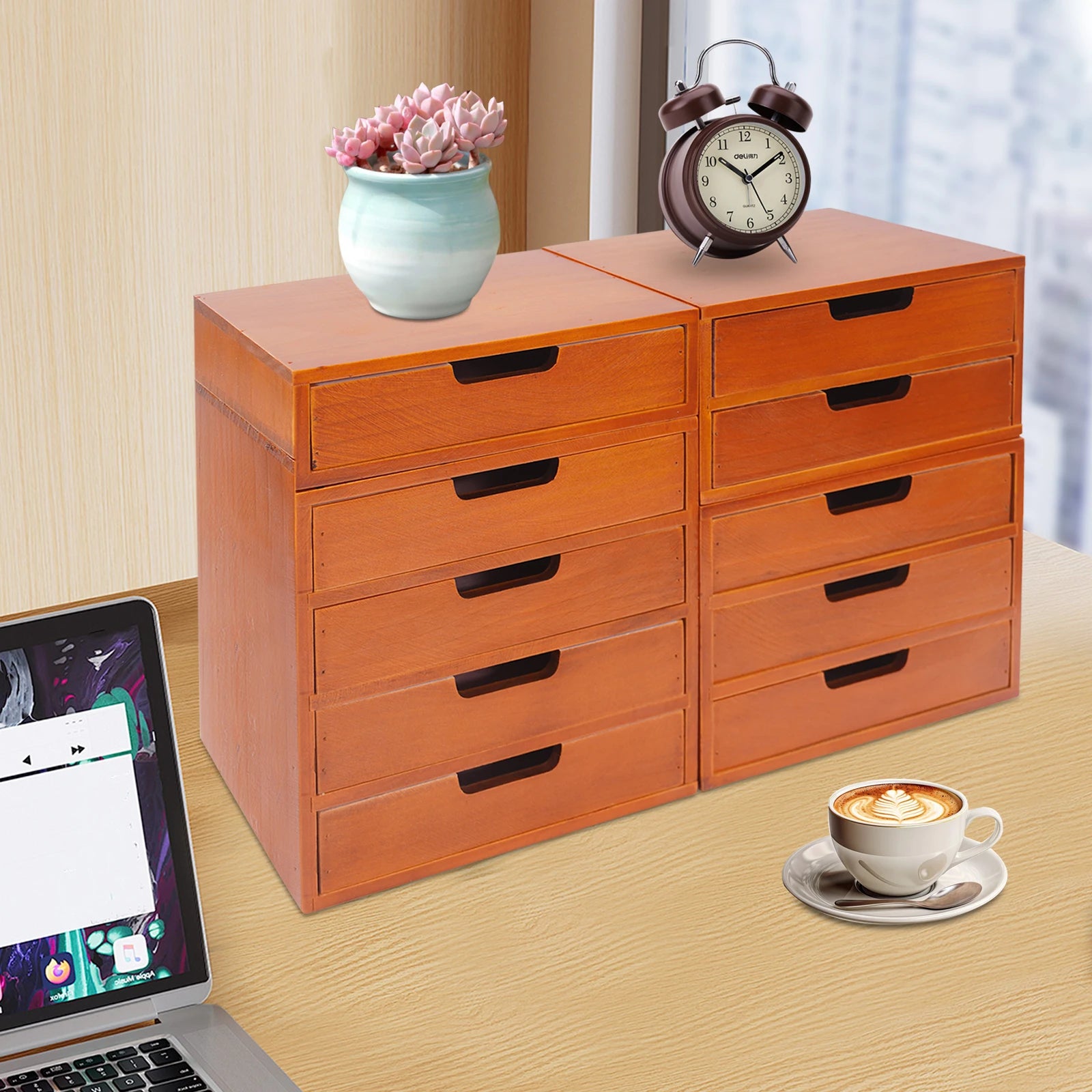 brown-rectangular-drawer-cabinet-desktop-jewelry-storage-organizers-4-desktop-wood-stackable-drawer-cabinet