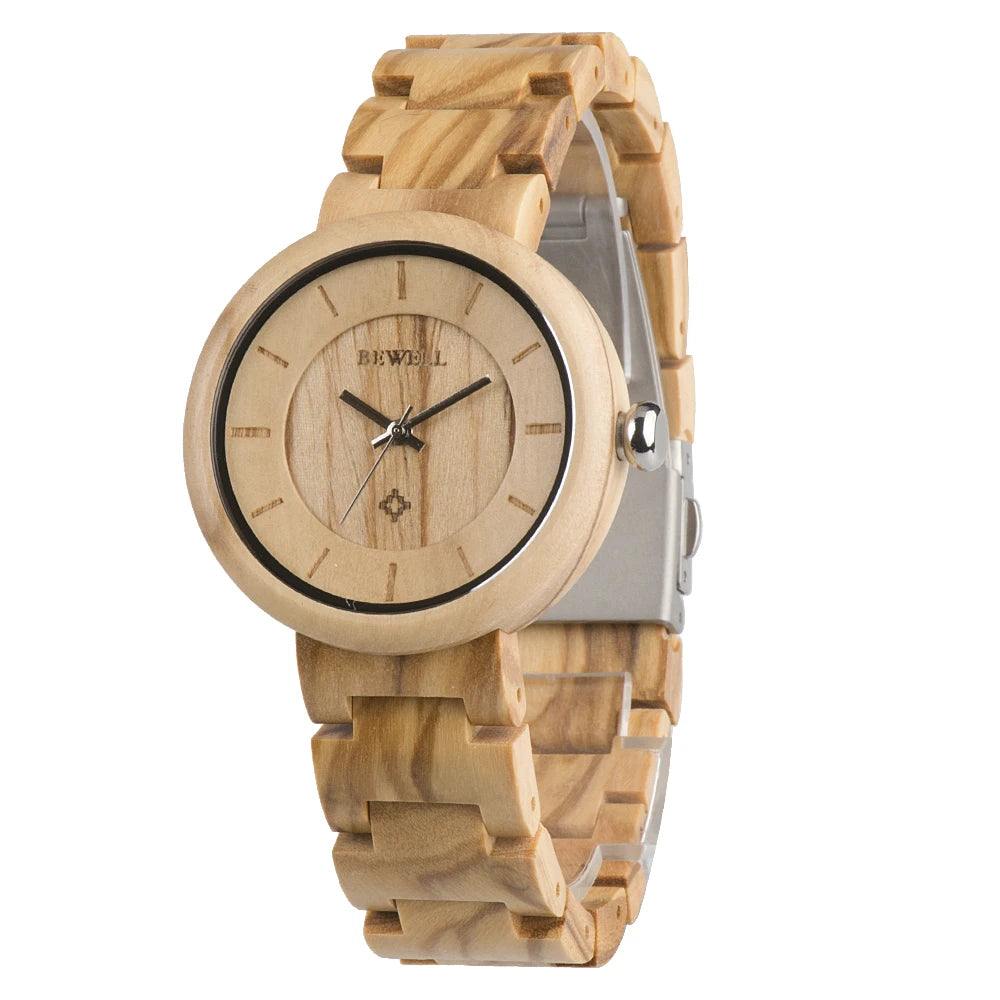 Wooden watches uwood series 38mm unisex natural handmade wood watch band adjustable - 155b