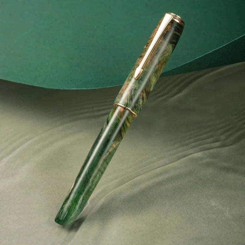 hot-hongdian-a7-stable-wood-unique-texture-fountain-pen-no-6-hand-polished-long-knife-nib-business-student-writing-gift-pen