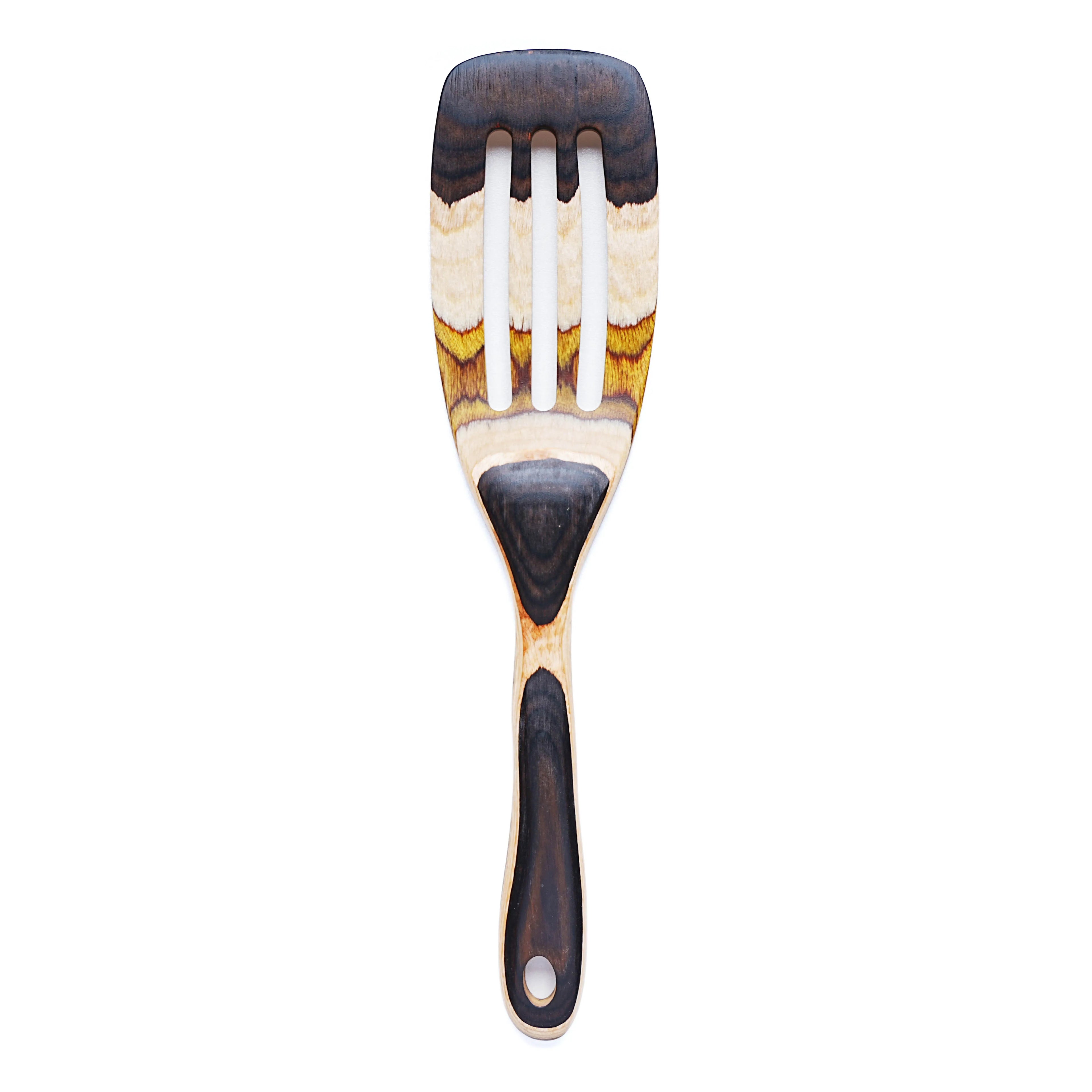 Ik kitchen utensils 7pcs pakkawood cooking set wooden spoons for wood spatula with non-slip handle - china