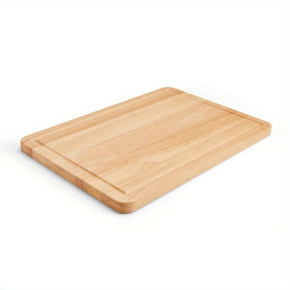 14’’ x 20’’ wood cutting board - perimeter trench spacious 14’’x20’’ surface durable contains juices for mess-free prep