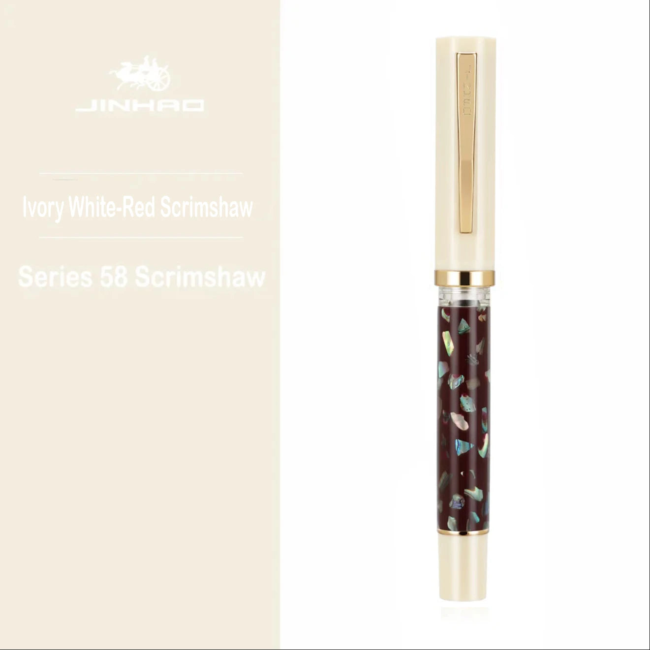 Jinhao 58 wood / scrimshaw fountain pen student f ef nib ink calligraphy stationery school office supplies - series